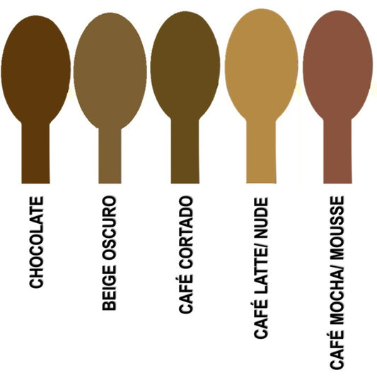 Tonos Marrones (Chocolate, Beige Osc., Café Cortado, café Latte/Nude, Café Mocha/Mousse)