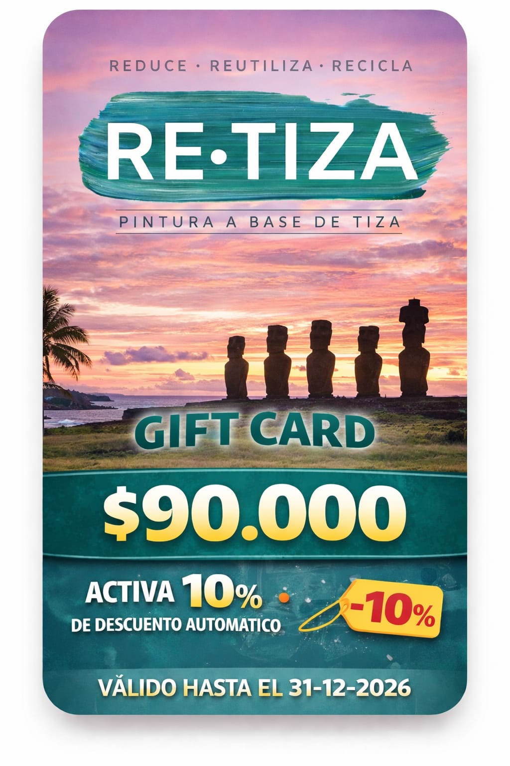 GIFT CARD $90.000 CLP 💳 con un descuento de 10%