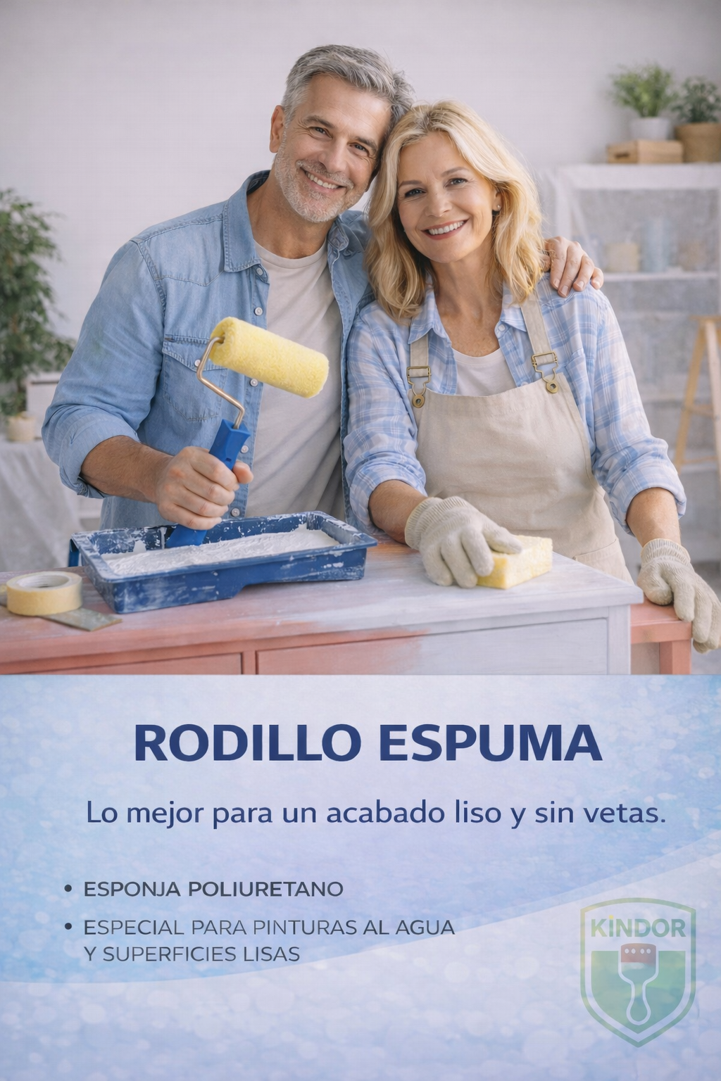 Rodillo esponja de 9 cms.